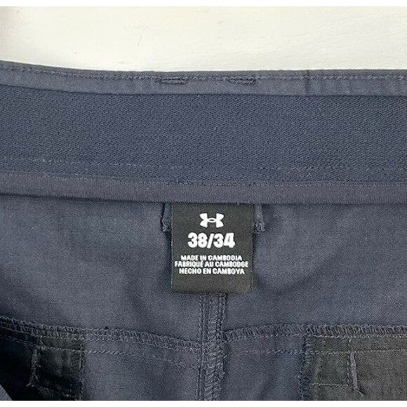 Under Armour Men's UA Tactical Elite Flat Front Pants Ripstop Dark Navy 38x34 - Picture 10 of 11